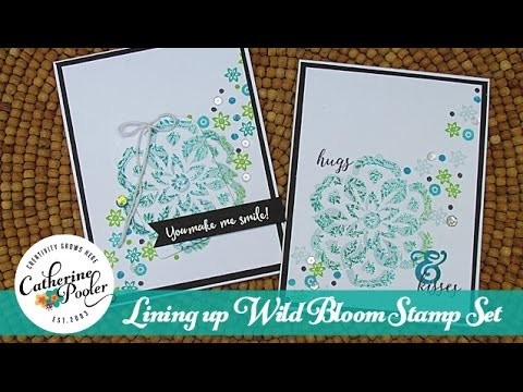 Lining up the Wild Bloom Stamp Set and Heat Embossing