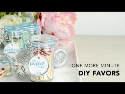 One More Minute: Create DIY Glass Wedding Favors