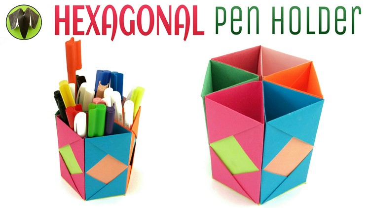 Origami. Craft tutorial to make "Hexagonal Pen | Pencil Holder" | DIY | Handmade |