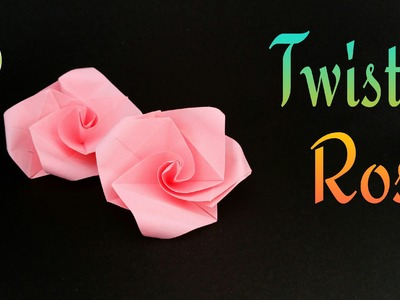 Origami Tutorial to make Paper "Twisted Rose Flower" | Handmade | DIY