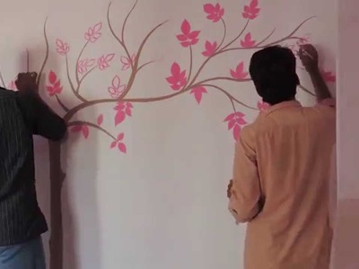 Painting tree on wall