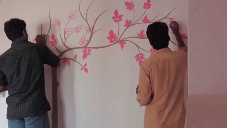 Painting tree on wall