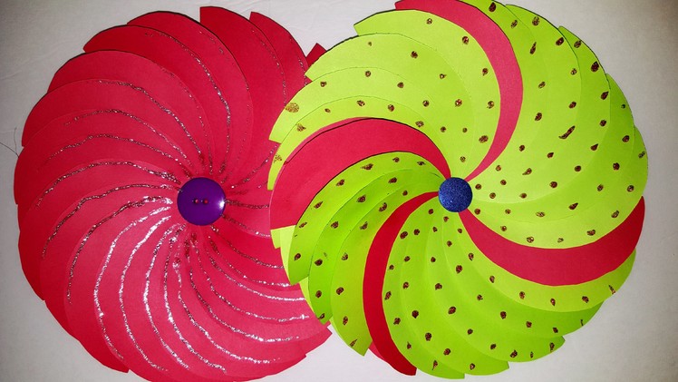 Paper flower - How to make paper flower for wall decorations- Crazy Craft Ideas