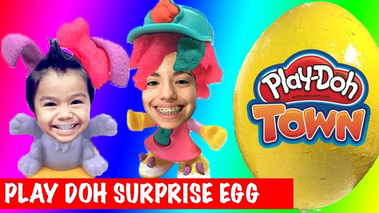 PLAY DOH TOWN Giant Surprise Play Doh EGG and Play Doh Town Pet Store