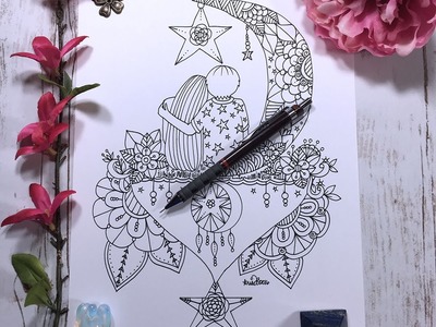 Speed drawing   crescent moon