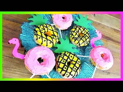 Summer Donuts DIY!  (Pineapple and Flamingo)