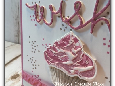 Sweet Cupcake from Stampin up and DIY Modeling Paste