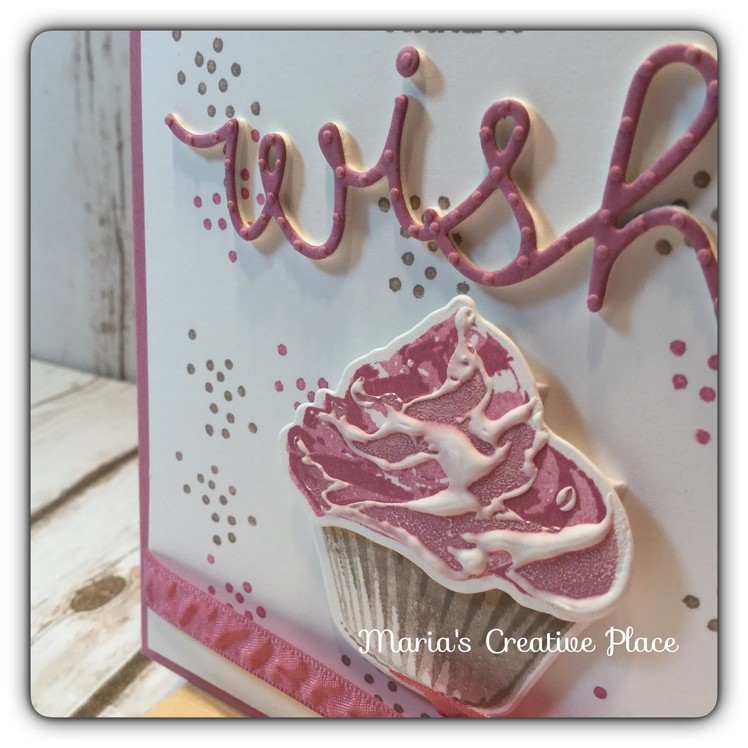 Sweet Cupcake from Stampin up and DIY Modeling Paste