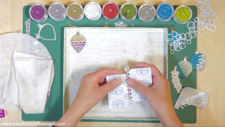 Technique Friday with Elizabeth Craft Designs Holiday Ornaments dies