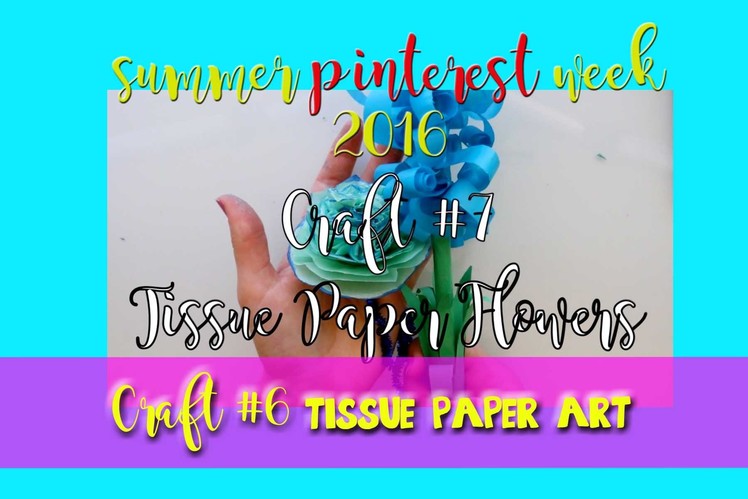 Tissue Paper Flowers (a fun Pinterest Craft) - @dramaticparrot