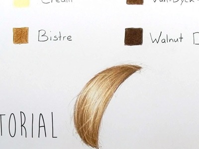 Tutorial | How to draw realistic blonde hair with colored pencils | Emmy Kalia