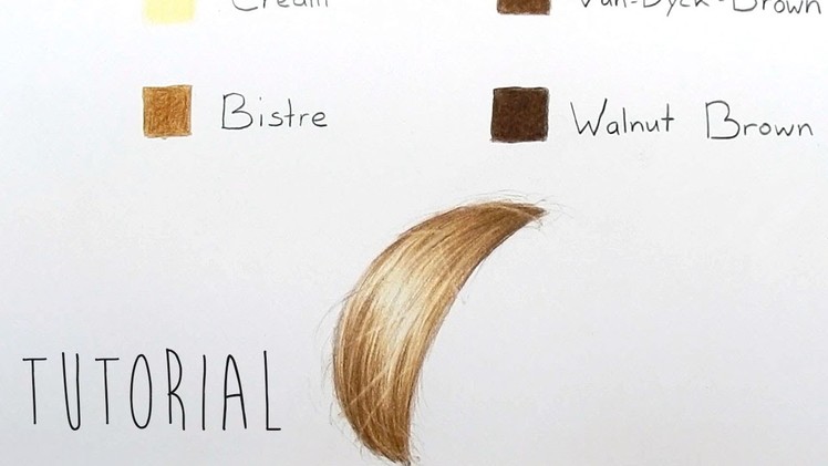 Tutorial | How to draw realistic blonde hair with colored pencils | Emmy Kalia