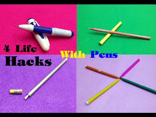 4 creative ideas with Pens - DIY - Life Hacks
