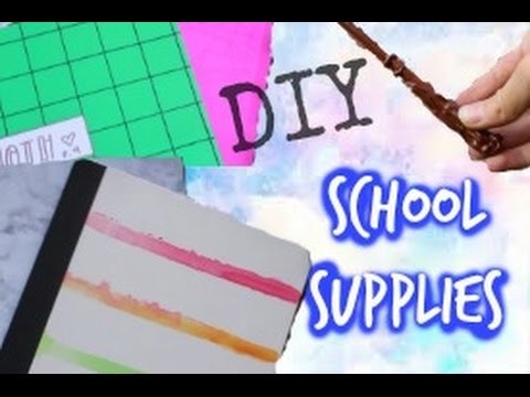 Back To School DIY School Supplies! Notebooks, Folders, and Pencils!!
