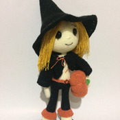 Cute Witch Wendy Amigurumi  for Halloween - PDF PATTERN