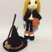 Cute Witch Wendy Amigurumi  for Halloween - PDF PATTERN