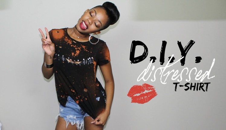 D.I.Y. Distressed T-SHIRT Tutorial |Yeezy Inspired|