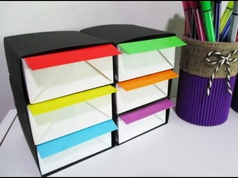 DIY : #140 ORIGAMI Organizer for Small Stationeries ♥