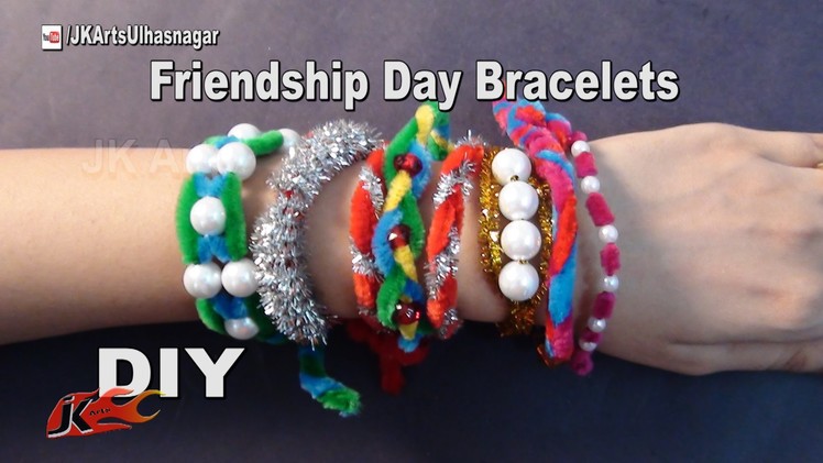 DIY 8 Friendship Belt. Bracelet with Pipe Cleaners  | How to make Wrist Belt | JK Arts 1029