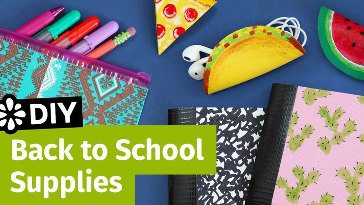 DIY Back to School Supplies: Pencil Case, Cord Taco & Mini Notebooks | Sea Lemon
