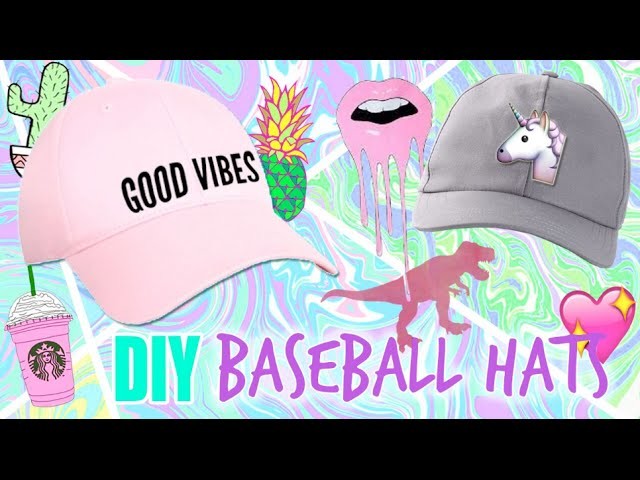 DIY BASEBALL HATS. DIY GRAPHIC BASEBALL HAT + DIY SHRINKY DINK PINS