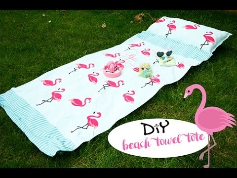 DIY beach towel tote