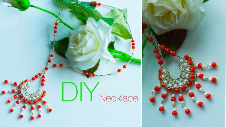 DIY beaded  necklace | jewelry making | How to make necklace