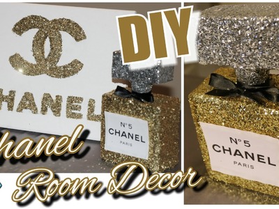 DIY Chanel Perfume Bottle Room Decor & Chanel Canvas Wall Decor| Tumblr Inspired Chanel