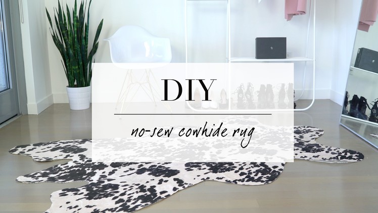 DIY Cowhide inspired Rug | Home Decor | ANN LE