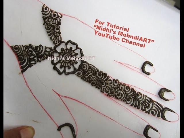 DIY Cute Girly Arabic Ornamental Back Hand Henna Mehndi Design Tutorial