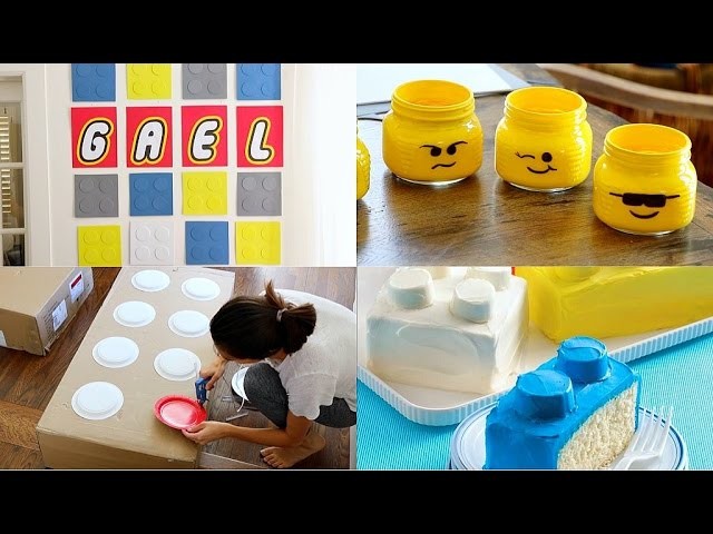 DIY Decoraciones para fiesta de legos. Lego Party Decorations - karely