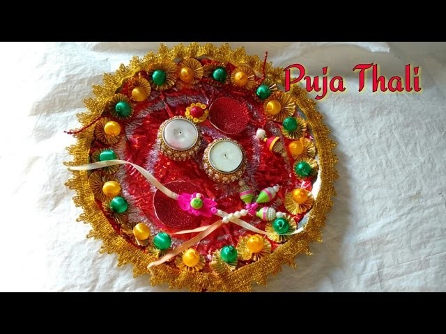 DIY Decorate Pooja Thali | How To | Rakhi Platter | Diwali Puja Thali | Karvachauth Puja Thali