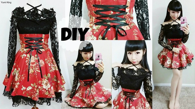 DIY Easy Corset Skirt Outfit & How to Apply Eyelets & Creative Designs