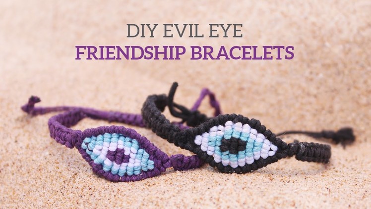 DIY Evil Eye Macramé Friendship Bracelets | Curly Made