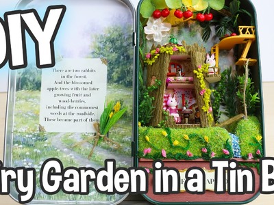 DIY Fairy Garden in a Tin Can Miniature Dollhouse Kit Box Theatre Forest Rhapsody