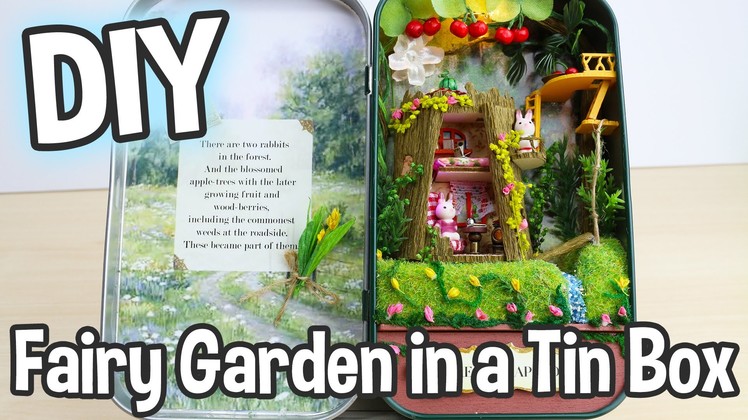 DIY Fairy Garden in a Tin Can Miniature Dollhouse Kit Box Theatre Forest Rhapsody