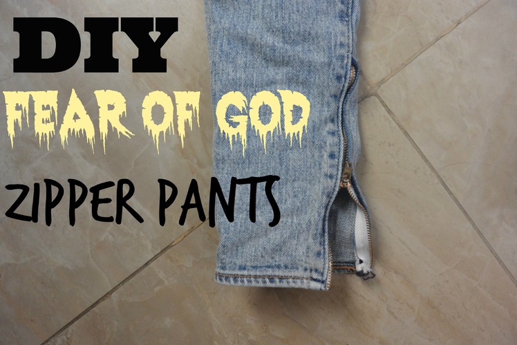 DIY Fear Of God Inspired Zipper pants (The store bought look)