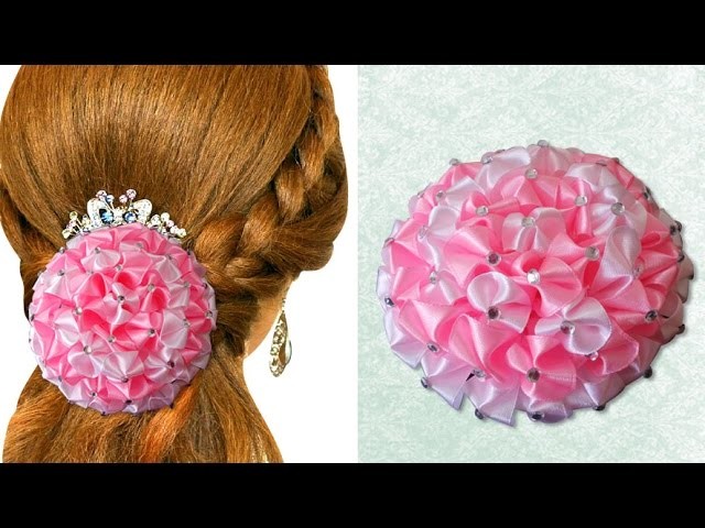 DIY for Girls : Beautiful Satin Ribbon Flower to Decorate Anything | Kanzashi Hair Accessories