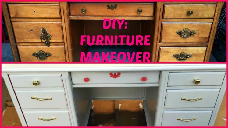DIY: Furniture Makeover | Beauty Room Desk | JumieAnne