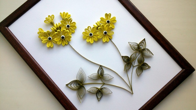 DIY Home Decor With Paper Quilling Art :  DIY Room Decor With  Quilling Flowers