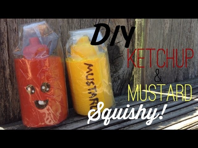 DIY Ketchup Bottle HOMEMADE SQUISHY Tutorial!!!!! Super easy:DD