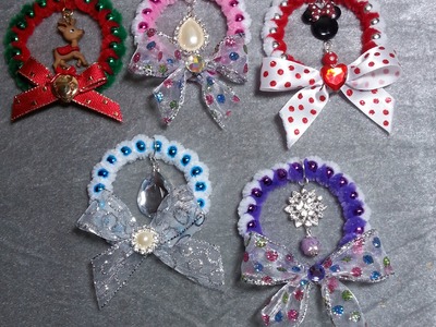 DIY~Make Beautiful Wreath Ornaments From Mardis Gras or Party Beads!