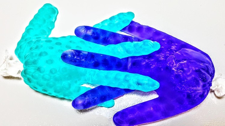 DIY: Make Your Own Stress-Ball Glove With BORAX SLIME & ORBEEZ!!