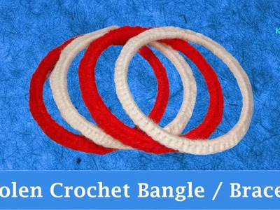 DIY: Making Woolen. Yarn "Crochet" Bangle - Happy Friendship Day Bracelet