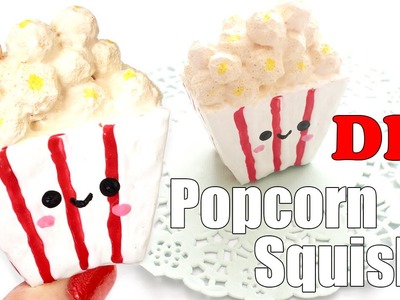DIY Mini Popcorn Squishy Tutorial (Make Up Sponge)