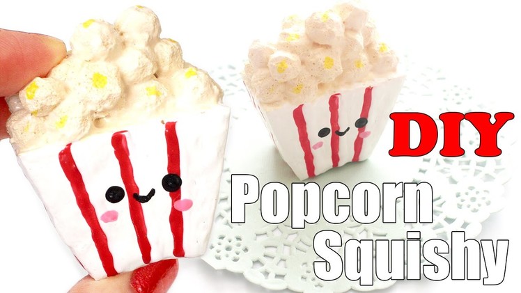 DIY Mini Popcorn Squishy Tutorial (Make Up Sponge)