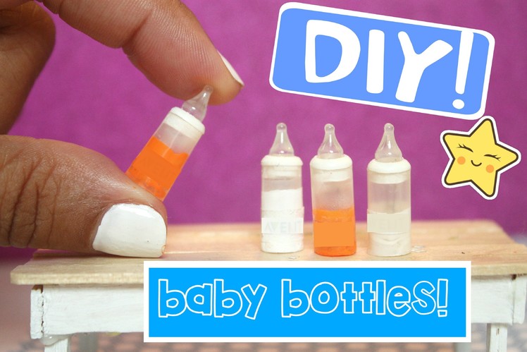 DIY miniature baby bottles EASY Miniatures