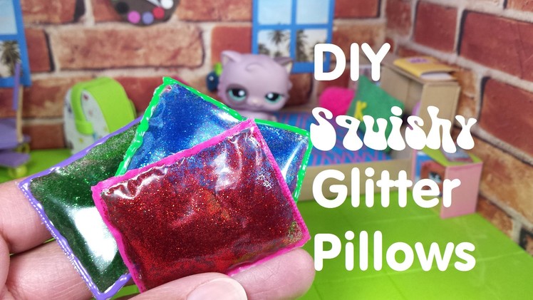 DIY Miniature Doll Squishy Liquid Glitter Pillows