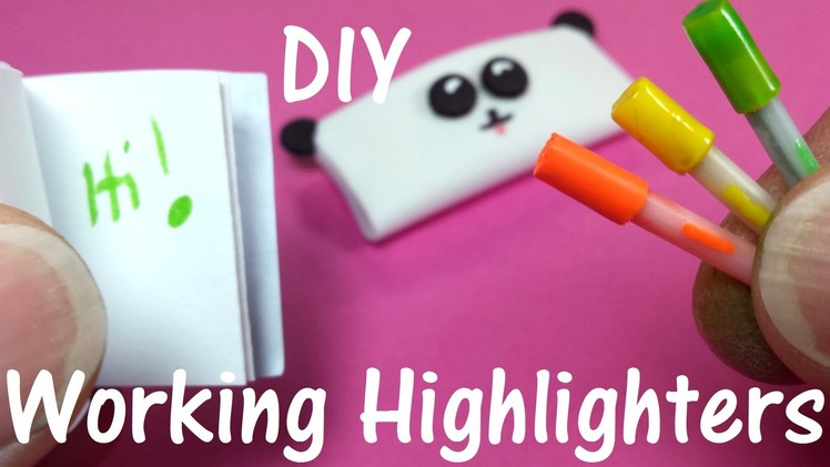 DIY Miniature Working Doll Highlighters Markers Sharpies: Back to School