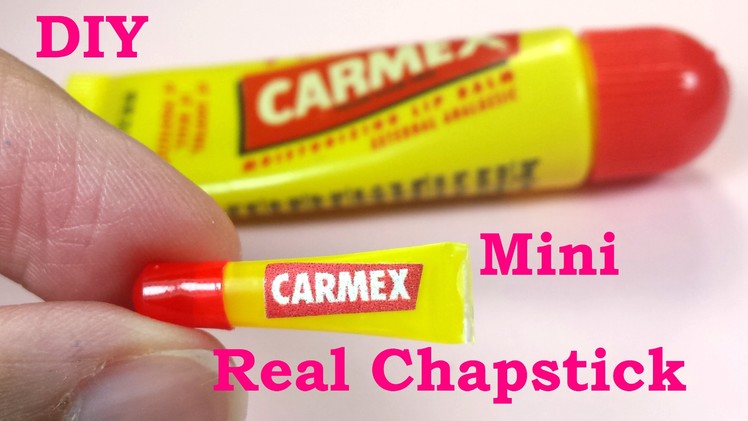 DIY Miniature Working (Real) Carmex Chapstick Doll Lip Balm